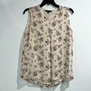 Jieru green yellow pink floral top. Size small.